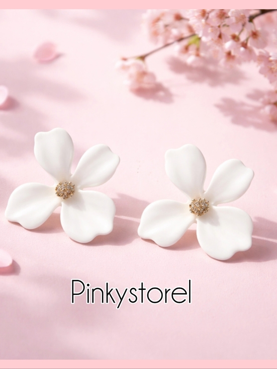 Jewelry - Blossom White  Earrings